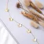 KissYan Layered Minimalist Necklace, 14K Gold Plated Butterfly Choker Cable Chain Heart Butterfly Pendant Necklace Delicate Jewelry for Girls Women