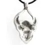 Trilogy Jewelry Pewter Horned Demon Head with Inverted Pentagram Pendant on Leather Necklace Trilogy Jewelry Pewter Horned Demon Head with Inverted Pentagram Pendant on Leather Necklace