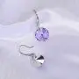 Crystal Jewelry Set for Women - Elegant 14k White Gold Plated Sparkly Round Crystal Cubic Zirconia CZ Rhinestone Necklace Earring Set for Grils Wedding Party Prom Bride Bridesmaids Gift Costume Jewelry