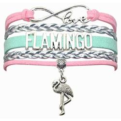 HHHbeauty Flamingo Bracelet Jewelry Leather Infinity Love Flamingo Gifts Flamingo Jewelry Bracelet Gifts for Women, Girls, Men, Boys, Gifts Flamingo