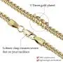 GOLD IDEA JEWELRY 5 Times Real 14k/ White Gold Plated Franco Link Chain 2.5mm/4mm Stainless Steel Bracelet and Necklace for Men Women GOLD IDEA JEWELRY 5 Times Real 14k/ White Gold Plated Franco Link Chain 2.5mm/4mm Stainless Steel Bracelet and Necklace for Men Women