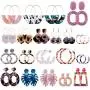 ABOJOY 20 Pairs Acrylic Earrings Statement Earrings Resin Drop Dangle Hoop Earrings Polygonal Bohemian Earrings set Fashion Jewelry Earrings for Women Girls ABOJOY 20 Pairs Acrylic Earrings Statement Earrings Resin Drop Dangle Hoop Earrings Polygonal Bohemian Earrings set Fashion Jewelry Earrings for Women Girls