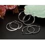 ORAZIO 9-45 Pairs Assorted Multiple Stud Earrings for Women Big Hoop Earrings Silver Tone