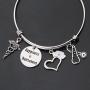 ENSIANTH Nurse Retirement Gift Happiness is Retirement Bracelet Gift for Nurse Doctor