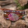 YGLINE Natural Stone Bracelet 5 Wraps Bracelet Handmade Blue Color Boho Bracelet for Women Bracelet