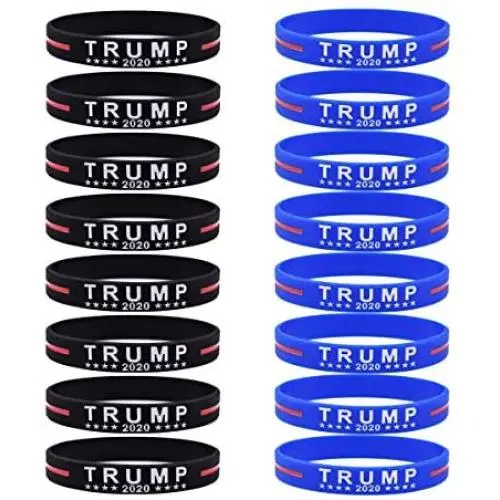 16 Pack Trump 2020 Bracelets Silicone Wristbands Inspirational Motivational Bangle 16 Pack Trump 2020 Bracelets Silicone Wristbands Inspirational Motivational Bangle