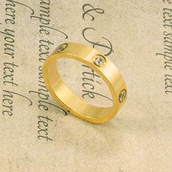 LAOBOYS JEWELLERY 18k Gold Plated Love Ring Gold Best Gift Statement Rings Women Bands Wedding Engagement Valentines Day Christmas Birthday Gifts