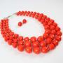 KOSMOS-LI 5 Colors Acrylic Beads Statement Strand Necklaces