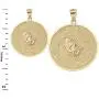 Solid 14k Yellow Gold Bible Verse Serenity and Lords Prayer Medal Pendant