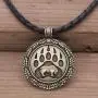 Polar Bear Necklaces Animals Pawprint Big Round Disc Pendant Bear Claw Footprint Butterfly Moth Insect Neclaces for Men Women Hunter Brave Jewelry