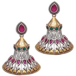 Aheli Indian Bohemian Oxidized Finish Dangle Earrings Indian Ethnic Wedding Fashion Jewelry for Women Girls