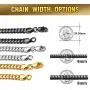 ChainsPro Men Cuban Link Chain, Dainty Necklace, 6/8MM Width, 18/20/22/24/26/28/30 Inches,Gold/Black Color (with Gift Box) ChainsPro Men Cuban Link Chain, Dainty Necklace, 6/8MM Width, 18/20/22/24/26/28/30 Inches,Gold/Black Color (with Gift Box)