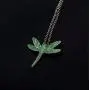 DMOMSA gem Green Exquisite Dragonfly Pendant Necklace Jewelry Gift Suitable for Birthday Party Anniversary Valentines Day DMOMSA gem Green Exquisite Dragonfly Pendant Necklace Jewelry Gift Suitable for Birthday Party Anniversary Valentines Day