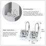 ECOLVANT Swarovski Crystal Earrings for Women Sterling Silver Earrings White Gold Plated Zirconia Leverback Dangle Earrings for Women Girls Birthday Party Fashion Drop Earrings