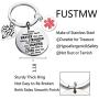 FUSTMW EMT Gift EMT Keychain Emergency Medical Technician Jewelry EMT Graduation Gifts You are Braver Stronger Smarter Than You Think Paramedic Inspiration Gifts