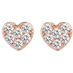 PAVOI 14K Gold Plated 925 Sterling Silver Earrings | Heart Stud Earrings | Gold Stud Earrings for Women