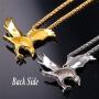 U7 Men Stainless Steel/18K Gold Plated Chain Cool King of The Sky Hawk Eagle Pendant Necklace