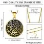 Hipunk Men Islamic Pendant Necklace - Muslim Allah Necklace Allah Necklace Mens Muslim Islam Pendant 316L Stainless Steel Islamic Arabic Gift Black Gun/18K Gold Plated Islam Jewelry SP0049 Hipunk Men Islamic Pendant Necklace - Muslim Allah Necklace Allah Necklace Mens Muslim Islam Pendant 316L Stainless Steel Islamic Arabic Gift Black Gun/18K Gold Plated Islam Jewelry SP0049