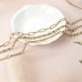 XCOIN 5-6pcs Chain Bracelets Set for Women,18k Gold Plated Stainless Steel Adjustable Paperclip Link Cuban Box Figaro Cuble Chain Bracelets Jewelry Gifts