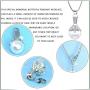 Shiny Pear Cremation Necklace Memorial Jewelry for Ashes Crystal Flower Stainless Steel Keepsake Jewelry Cremation Necklace for Ashes