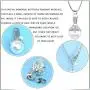 Shiny Pear Cremation Necklace Memorial Jewelry for Ashes Crystal Flower Stainless Steel Keepsake Jewelry Cremation Necklace for Ashes
