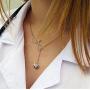 Dcfywl731 Stethoscope Inspired Necklace Bangle Bracelet Jewerly Set, Lariat Y Love Necklace for Doctors, Medical Student Jewelry, Nurse Heart Necklace (Gold Necklace Earrings Set)