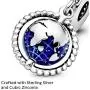 Pandora Jewelry Spinning Globe Dangle Cubic Zirconia Charm in Sterling Silver Pandora Jewelry Spinning Globe Dangle Cubic Zirconia Charm in Sterling Silver