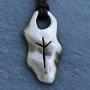 Nordic Norse Viking Jewelry Algiz Z-X Protection Amulet Health Happiness Element Air Elder Futhark Rune Symbol Runic Silver Pewter Mens Boys Pendant Necklace for men W adjustable Cord