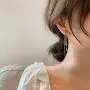 Exquisite Stars Moon Long Tassel Chain Drop Dangle Earrings 14K Gold Rhinestone Stars Rear Hanging Earring for Women Girls Exquisite Stars Moon Long Tassel Chain Drop Dangle Earrings 14K Gold Rhinestone Stars Rear Hanging Earring for Women Girls