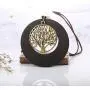 Hanpabum 3Pcs Vintage Handmade Wood Pendant With Cute Charms Long Leather Necklace Sweater Chain for Girl Women Long Necklace All-Match Style Gift