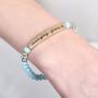 Inspiration Engraved Bar Sparkly Crystal Bead Bracelet - Religious Christian Message Stretch Strand Cuff Bangle Lord, Amazing Grace, Philippians Bible