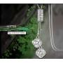 Qiaoqiao Elegant Lucky Four-Leaf Clover Pendant Long Necklace Crystal Flower Tassel Sweater Chain Necklaces Fashion Jewelry for Women Girls Gift