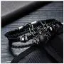 Heavstjer Punk Alloy Spider Wristband Leather Cuff Bracelet