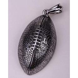 YACQ Jewelry Mens Stainless Steel Football Necklaces