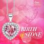 CDE S925 Sterling Silver Birthstone Necklace for Women Embellished with Crystals from Swarovski Jewelry for Women (12 Color)