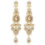 Scarlvambo Womens Austrian Crystal Vintage Style Long Pierced Dangle Wedding Earrings