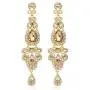 Scarlvambo Womens Austrian Crystal Vintage Style Long Pierced Dangle Wedding Earrings Scarlvambo Womens Austrian Crystal Vintage Style Long Pierced Dangle Wedding Earrings