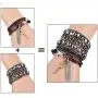 Y-blue Multilayer Bracelet Fashion Punk Leather Woven Braided Cross Bangle Wrist Cuff Wristband… Y-blue Multilayer Bracelet Fashion Punk Leather Woven Braided Cross Bangle Wrist Cuff Wristband…