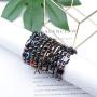 Jstyle 8 Pieces Hematite Magnetic Therapy Bracelet with Jewelry Bag,Strong Elastic,Natural Stones,Stress Relieving Magnet Bracelet Anxiety Relief for Women Men