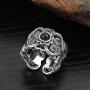 LOVECOM 990 Sterling Silver Dragon Rings for Men Vintage Open Ring Thai Silver Jewelry Cool Birthday Party Gift
