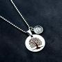 Uloveido Stainless Steel Tree of Life Pendant Mustard Seed Necklaces Bead Chain Christain Jewelry Gifts for Family Members Y765