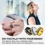 Bandmax Stainless Steel Rainbow Pride Rings for Women Men Spinner Rings Anxiety Fidget Ring Gay Parade LGBT Ring for Lover Friendship Wedding Engagement Size 7-12 18K Gold/Black 7.8mm(Gift Box)