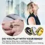 Bandmax Stainless Steel Rainbow Pride Rings for Women Men Spinner Rings Anxiety Fidget Ring Gay Parade LGBT Ring for Lover Friendship Wedding Engagement Size 7-12 18K Gold/Black 7.8mm(Gift Box)
