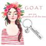MAOFAED G.O.A.T Greatest of All Time Inspirational Gift Goat Lover Gift Motivational Gift Athletics Gift Encouragement Gift
