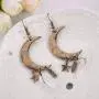Lux Accessories burnished Gold Celestial Cresent Moon Star Charm Dangle Earrings Lux Accessories burnished Gold Celestial Cresent Moon Star Charm Dangle Earrings