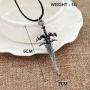 Davitu Jewelry Wow Frostmourne Sword Pendant Necklace The Lich King Necklace Men Boy Cosplay Party Birthday Gift Choker