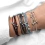 KWHY 18 Pieces Wave Bracelet Braided Rope Bracelet SetHandmade Adjustable Friendship Bohemian Bracelet Handcrafted Jewelry for Women Girl