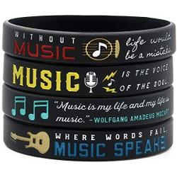 Inkstone Music Inspirational Bracelets with Quotes and Sayings About Music - Jewelry Accessories Gifts for Musicians Music Teachers Students