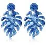 Jeni-Sely Multi-Color Acrylic Monstera Leaf Earrings,Palm Leaf Women Girls Statement Necklace Jewelry Set Jeni-Sely Multi-Color Acrylic Monstera Leaf Earrings,Palm Leaf Women Girls Statement Necklace Jewelry Set