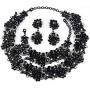 NABROJ Statement Necklaces Set with Rhinestone Crystal Drag Queen Costume Jewelry for Women Carnival 8 Colors 3 Models with Gift Box